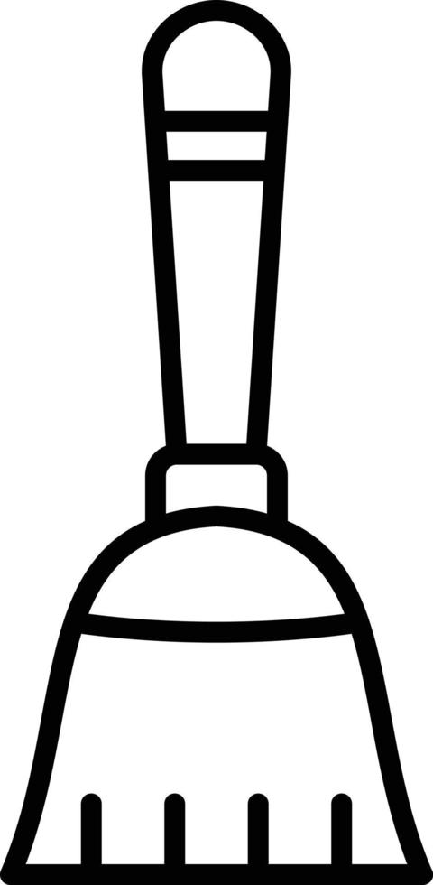 Broom Outline Icon vector