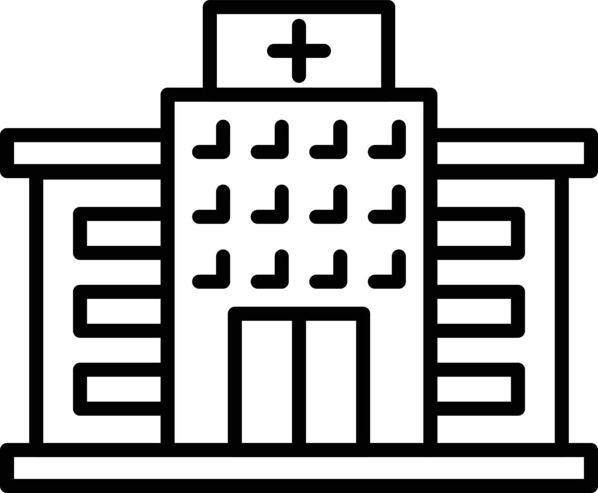 Hospital Outline Icon vector