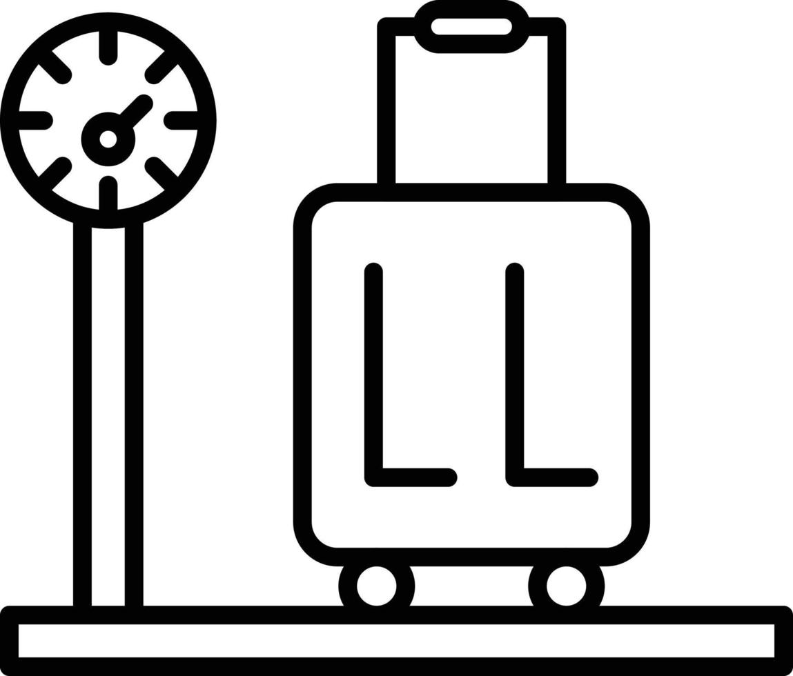 Luggage Scale Outline Icon vector