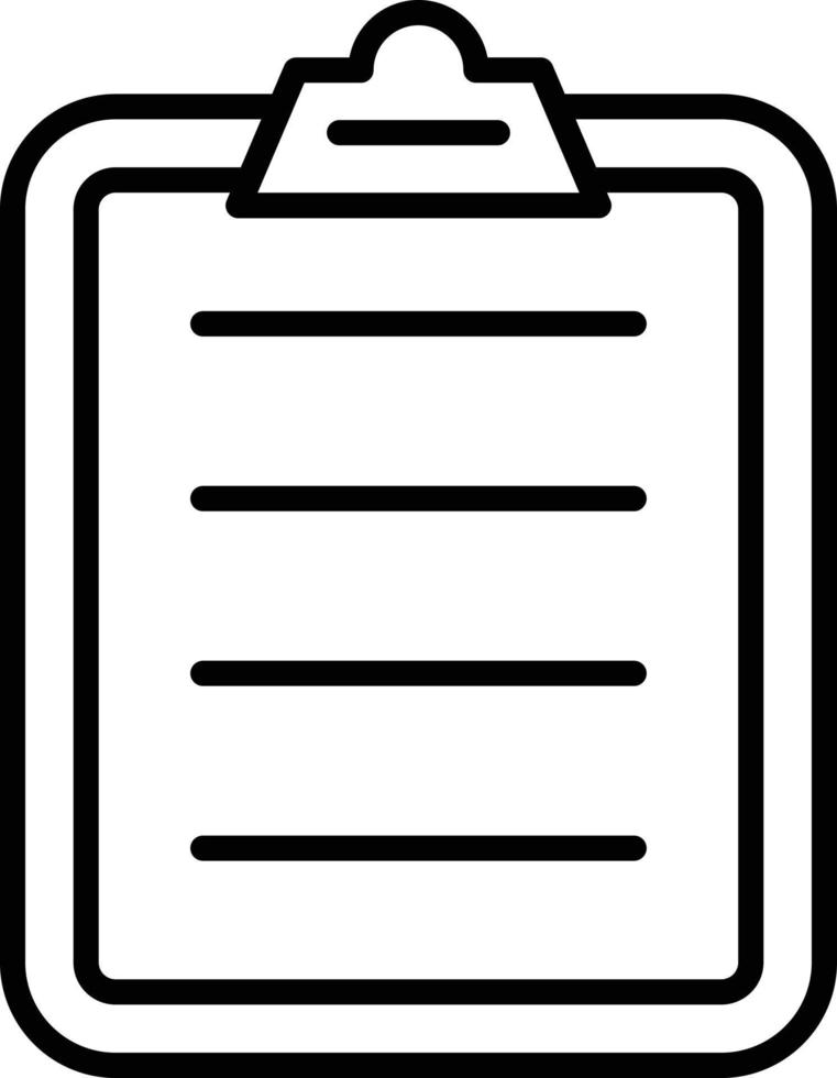 Clipboard Outline Icon vector