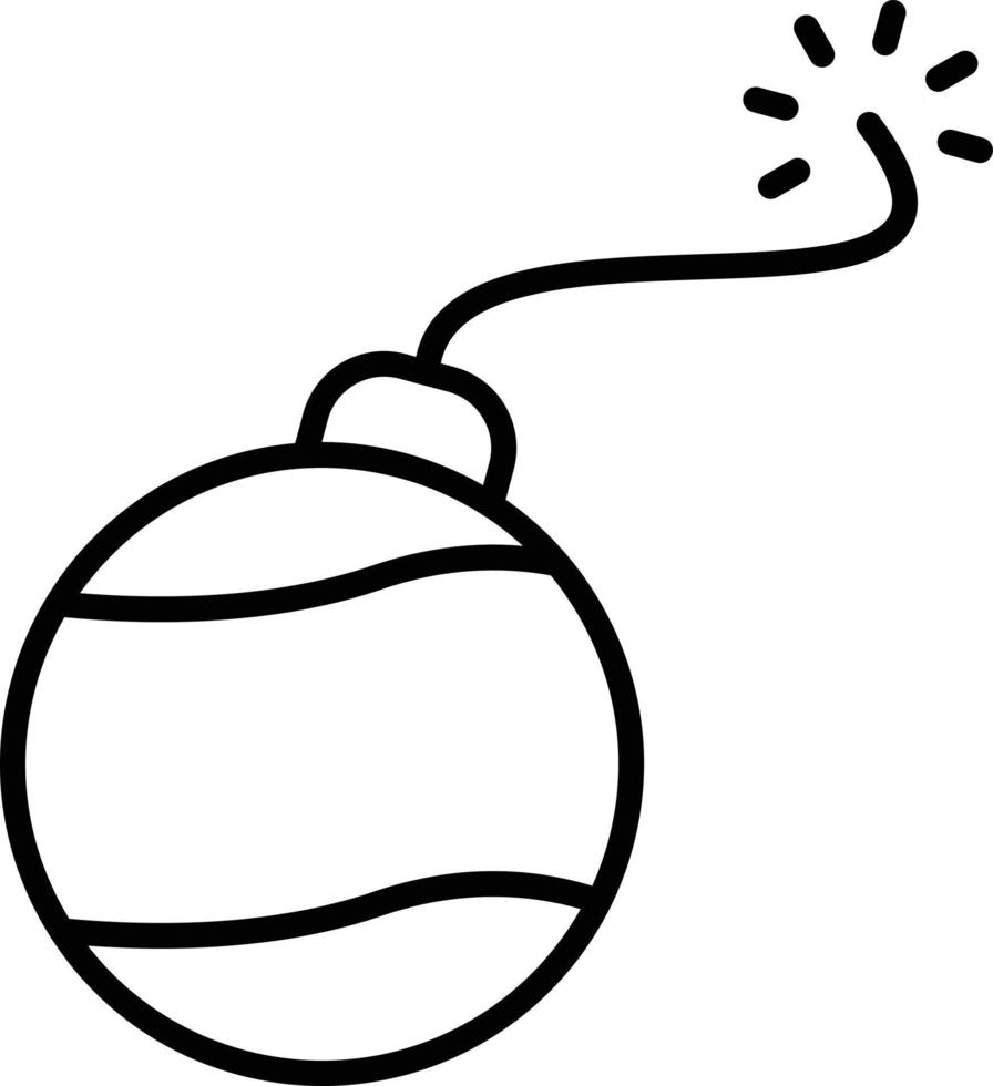 Bomb Outline Icon vector