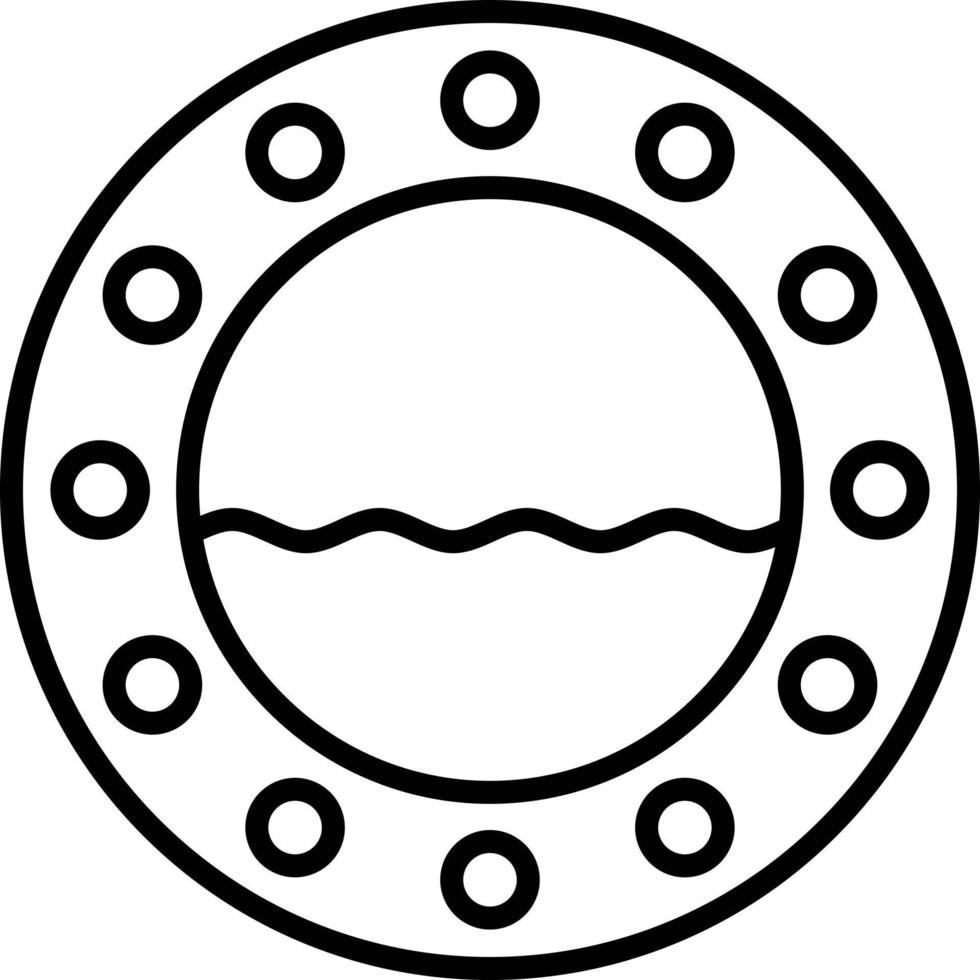 Porthole Outline Icon vector