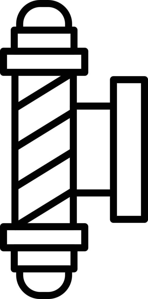Barber Shop Pole Outline Icon vector