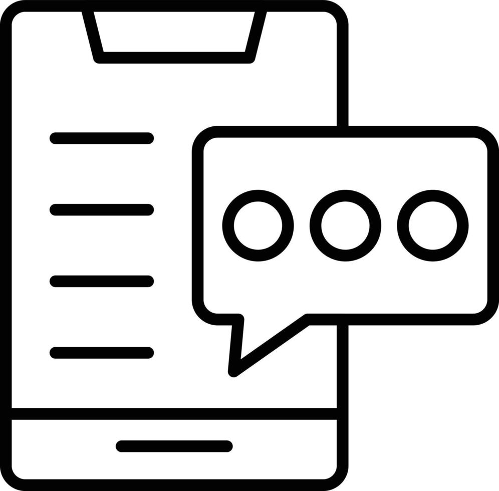Chat Outline Icon vector