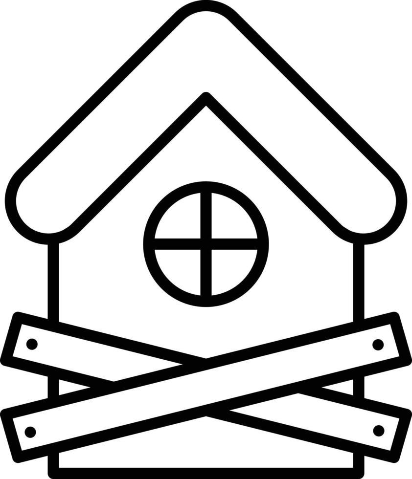 Eviction Outline Icon vector