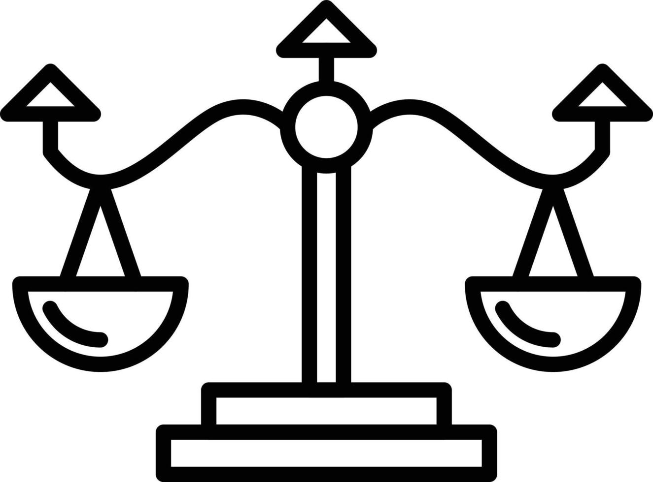 Justice Scale Outline Icon vector