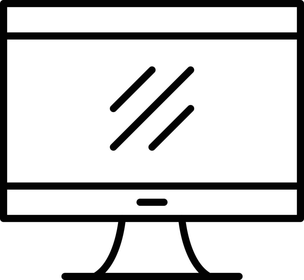 Monitor Outline Icon vector