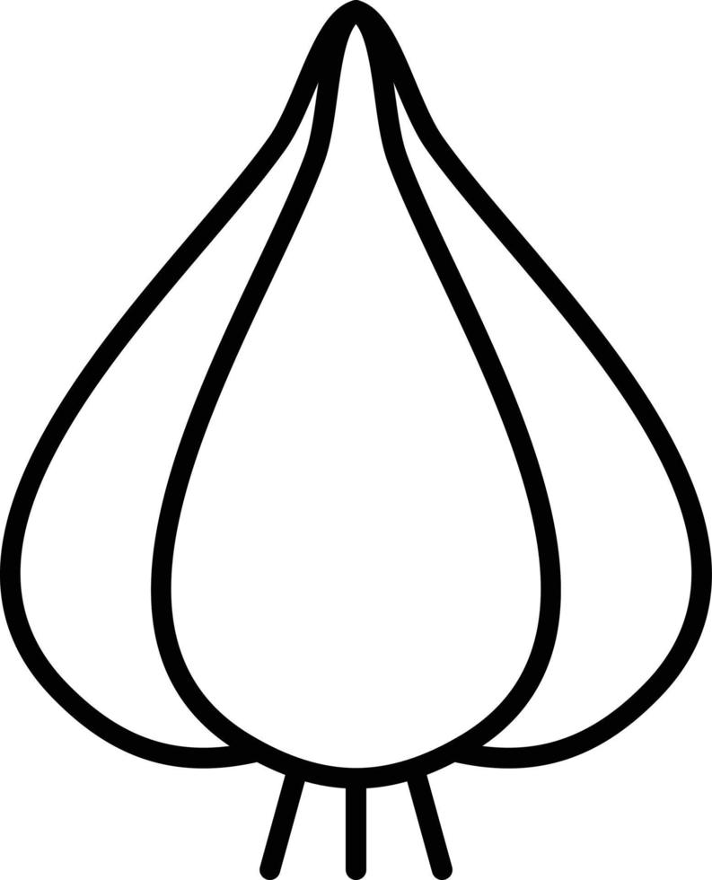 Garlic Outline Icon vector