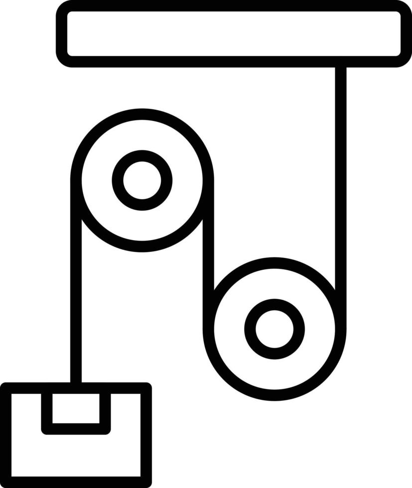 Pulley Outline Icon vector