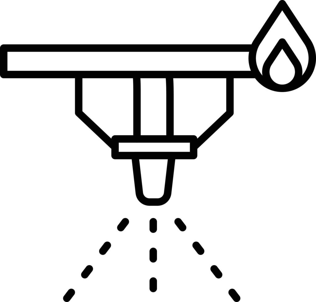 Sprinkler Outline Icon vector