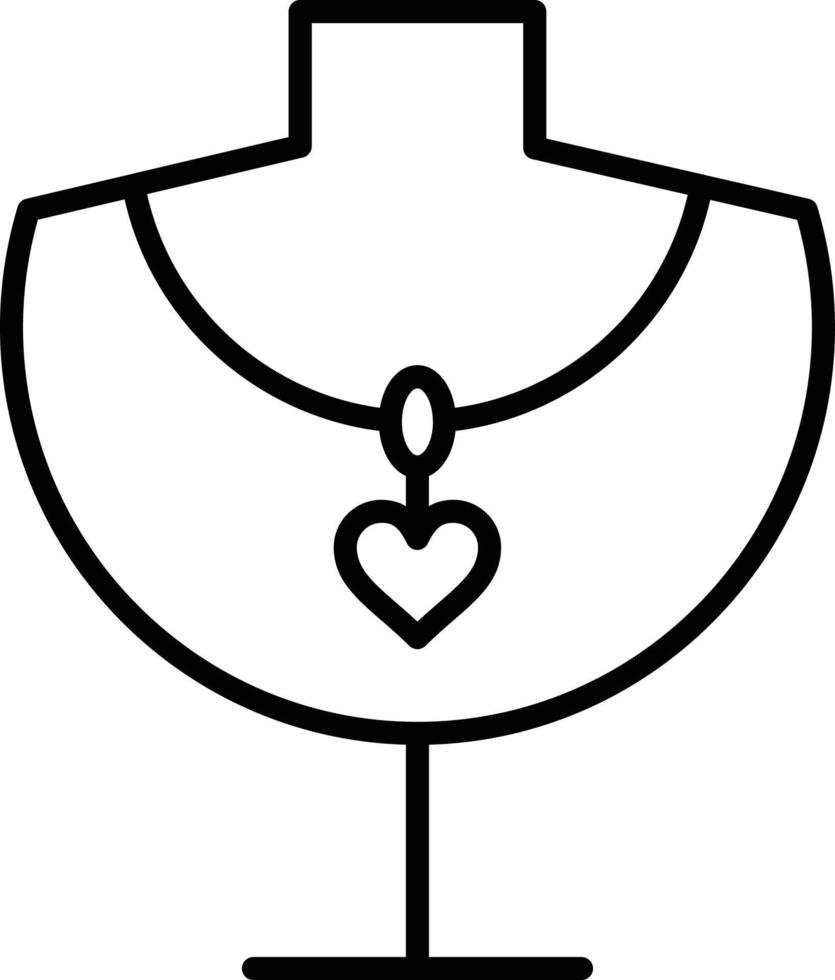 Necklace Outline Icon vector