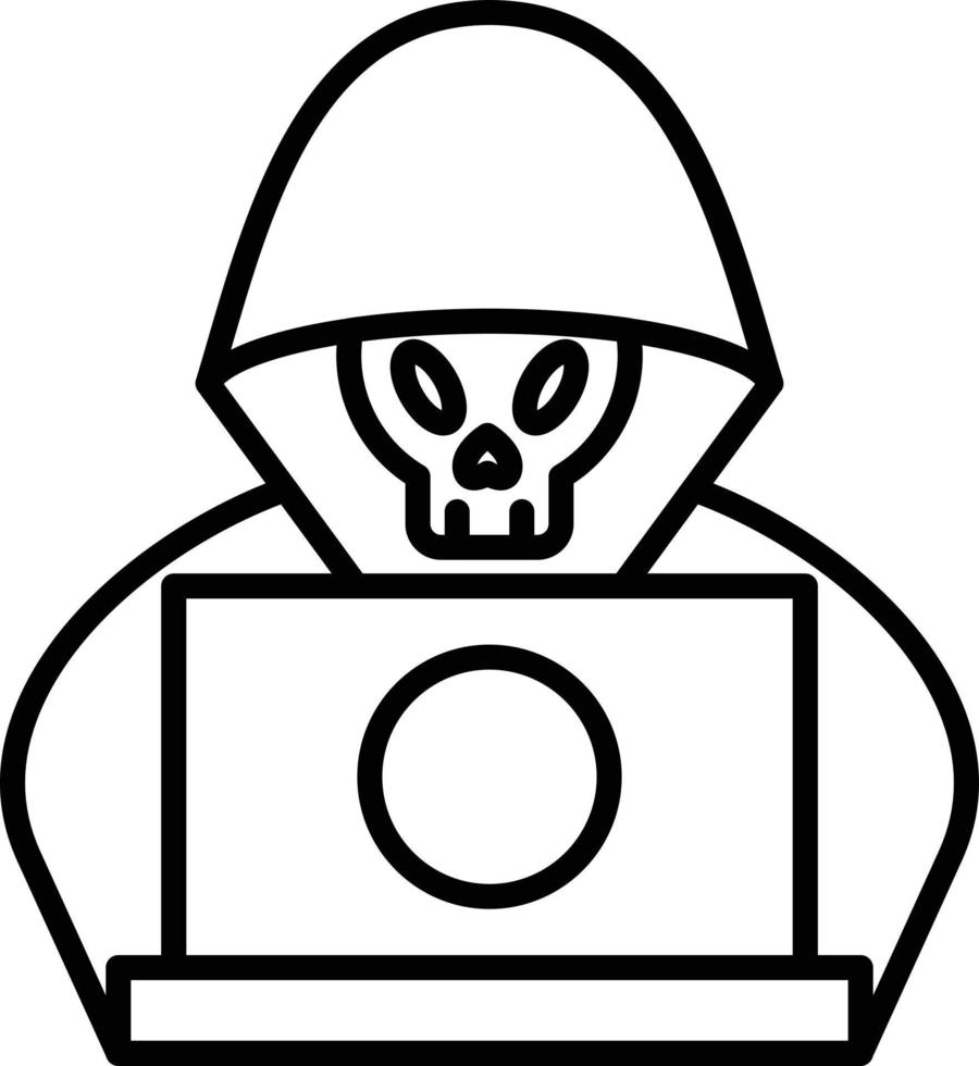 Hacker Outline Icon vector