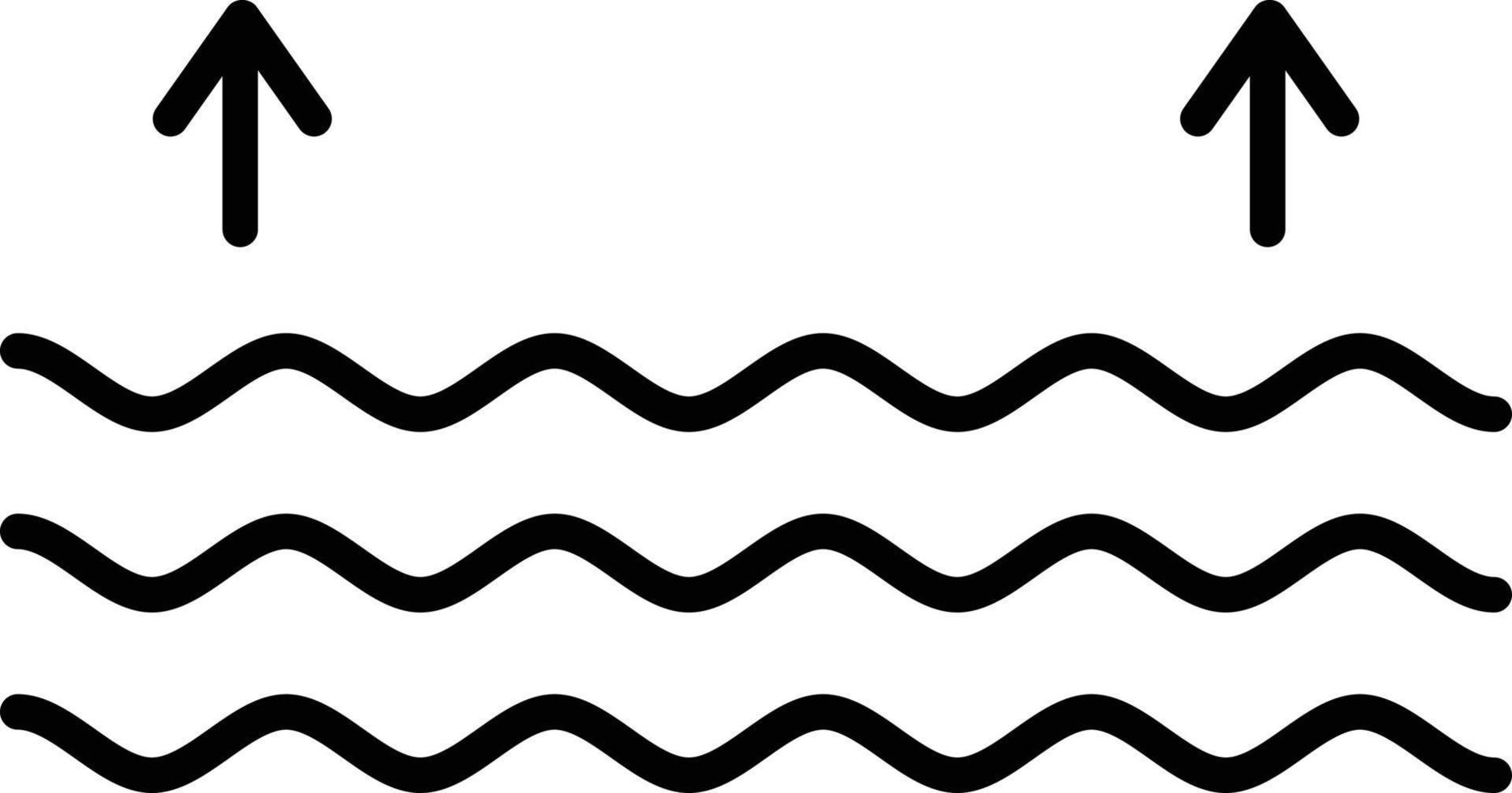 High Tide Outline Icon vector