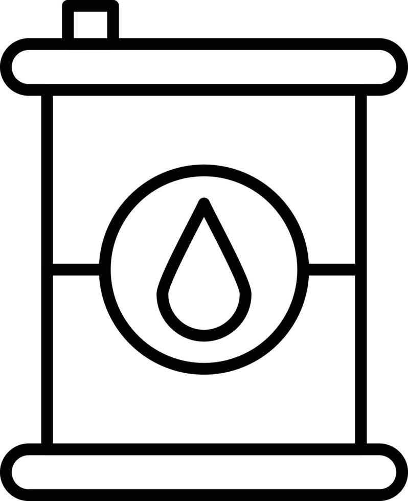 Oil Barrel Outline Icon vector