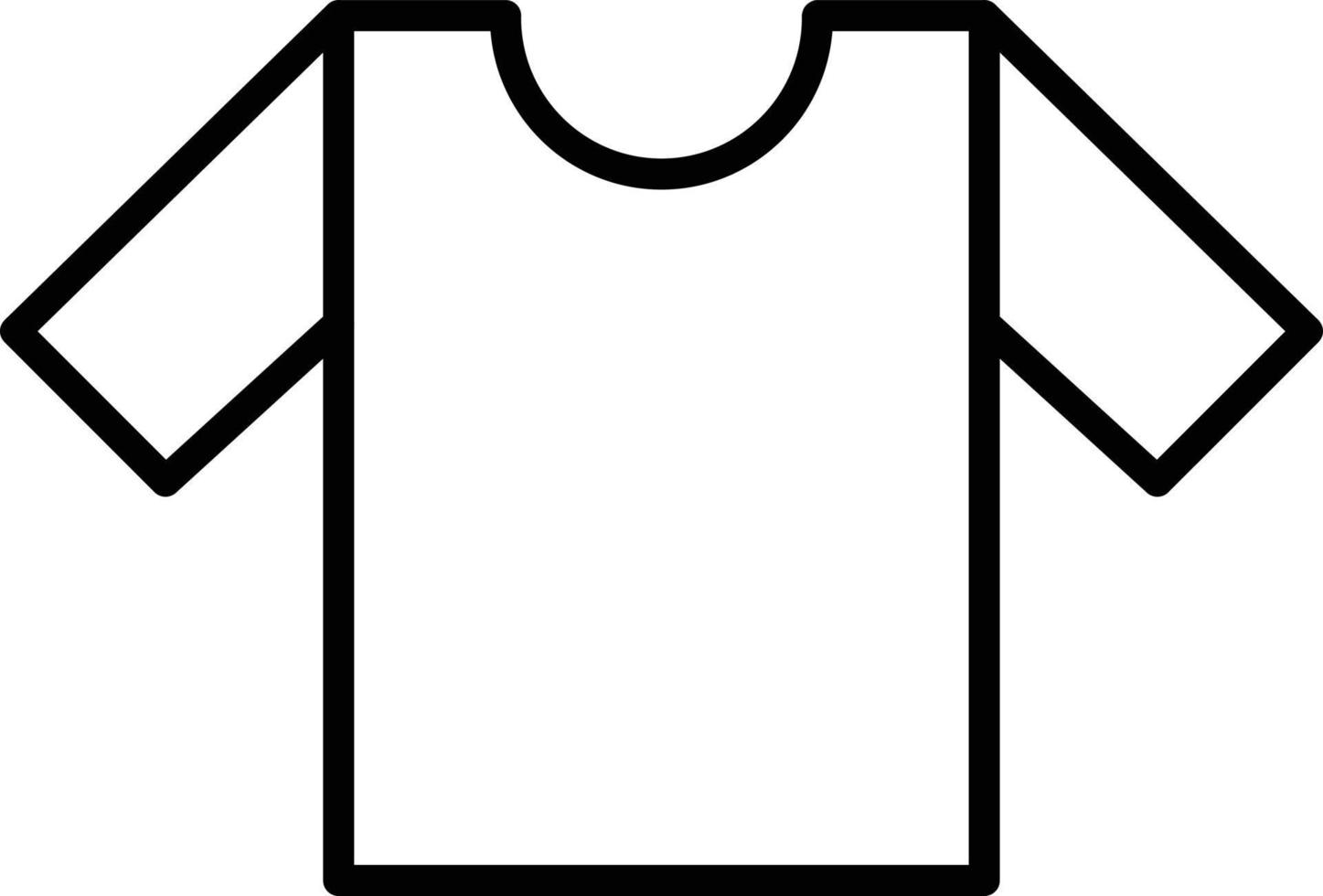 icono de contorno de camiseta vector