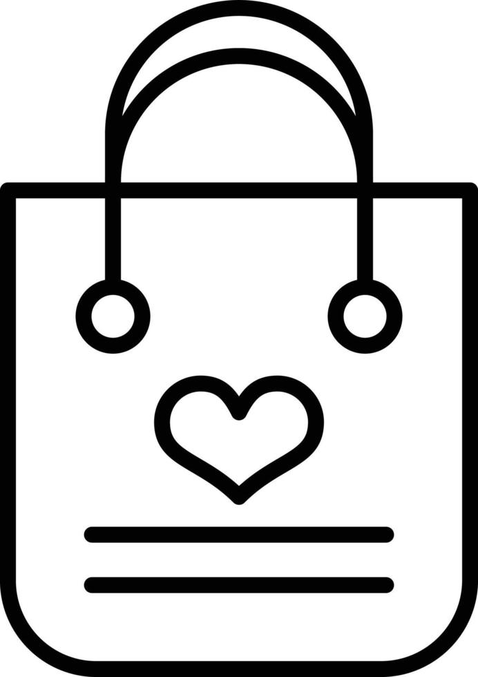 Bag Outline Icon vector