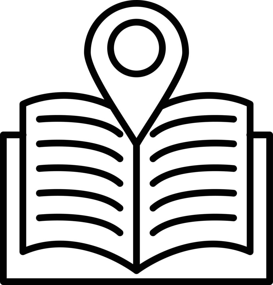 Library Location Outline Icon vector