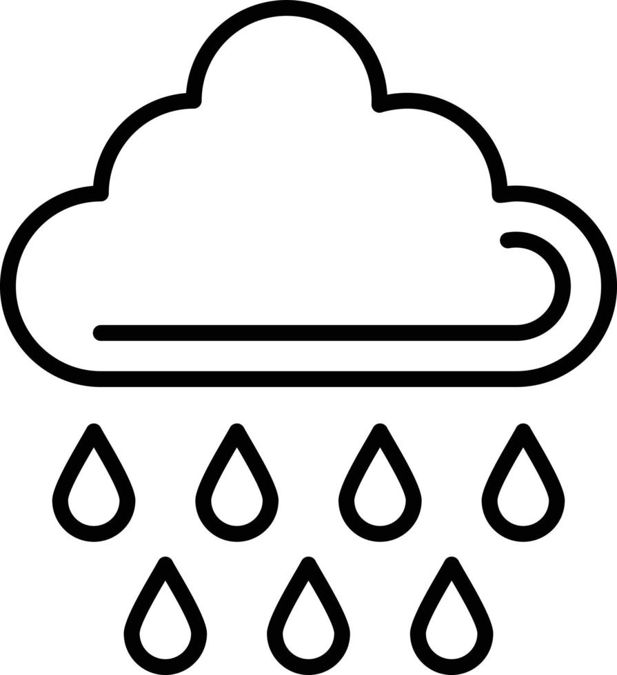 Rain Outline Icon vector