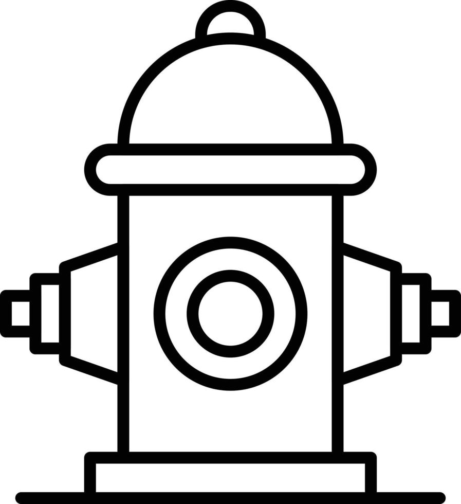 Fire Hydrant Outline Icon vector