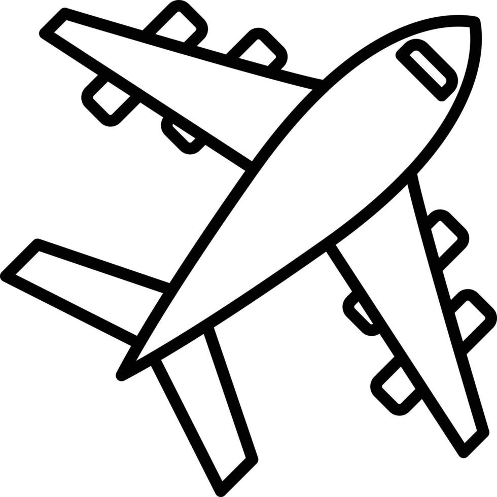 Aeroplane Outline Icon vector