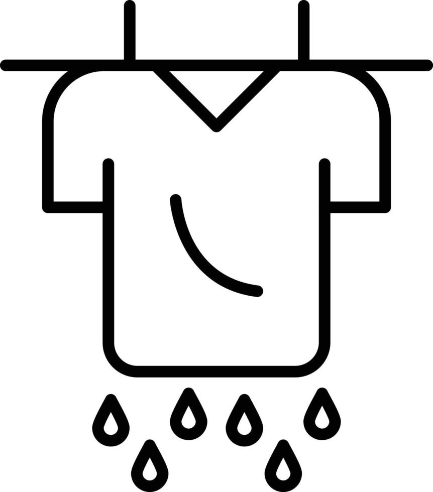 Drying Outline Icon vector