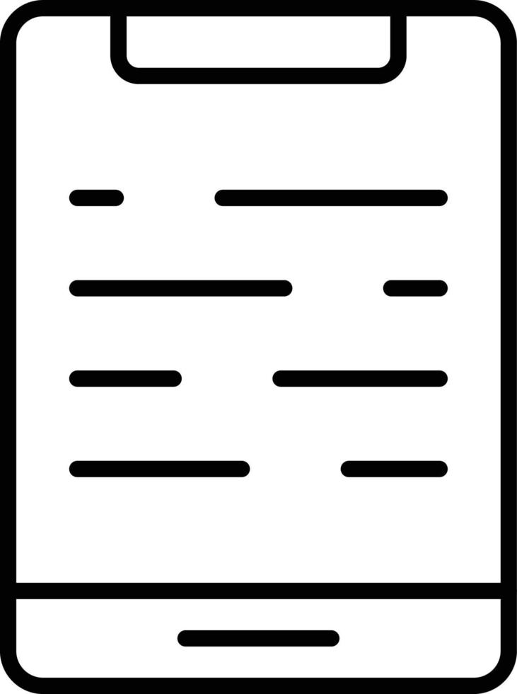 Ebook Outline Icon vector
