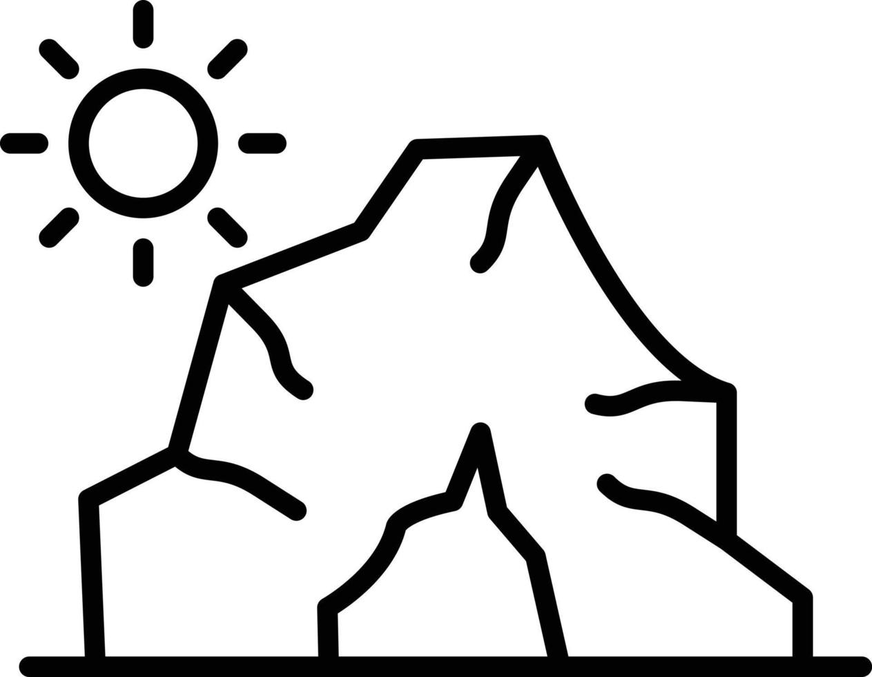 Cave Outline Icon vector