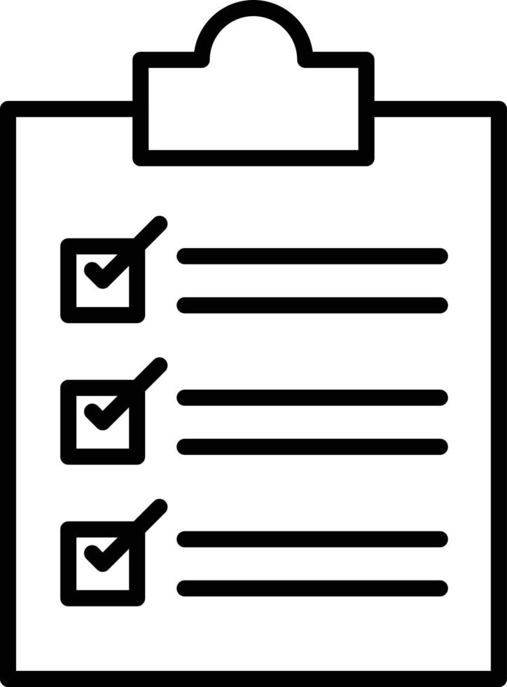Checklist Outline Icon vector
