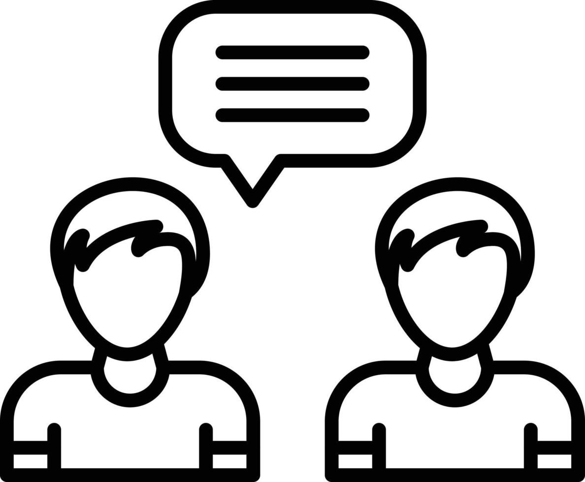 Conversation Outline Icon vector