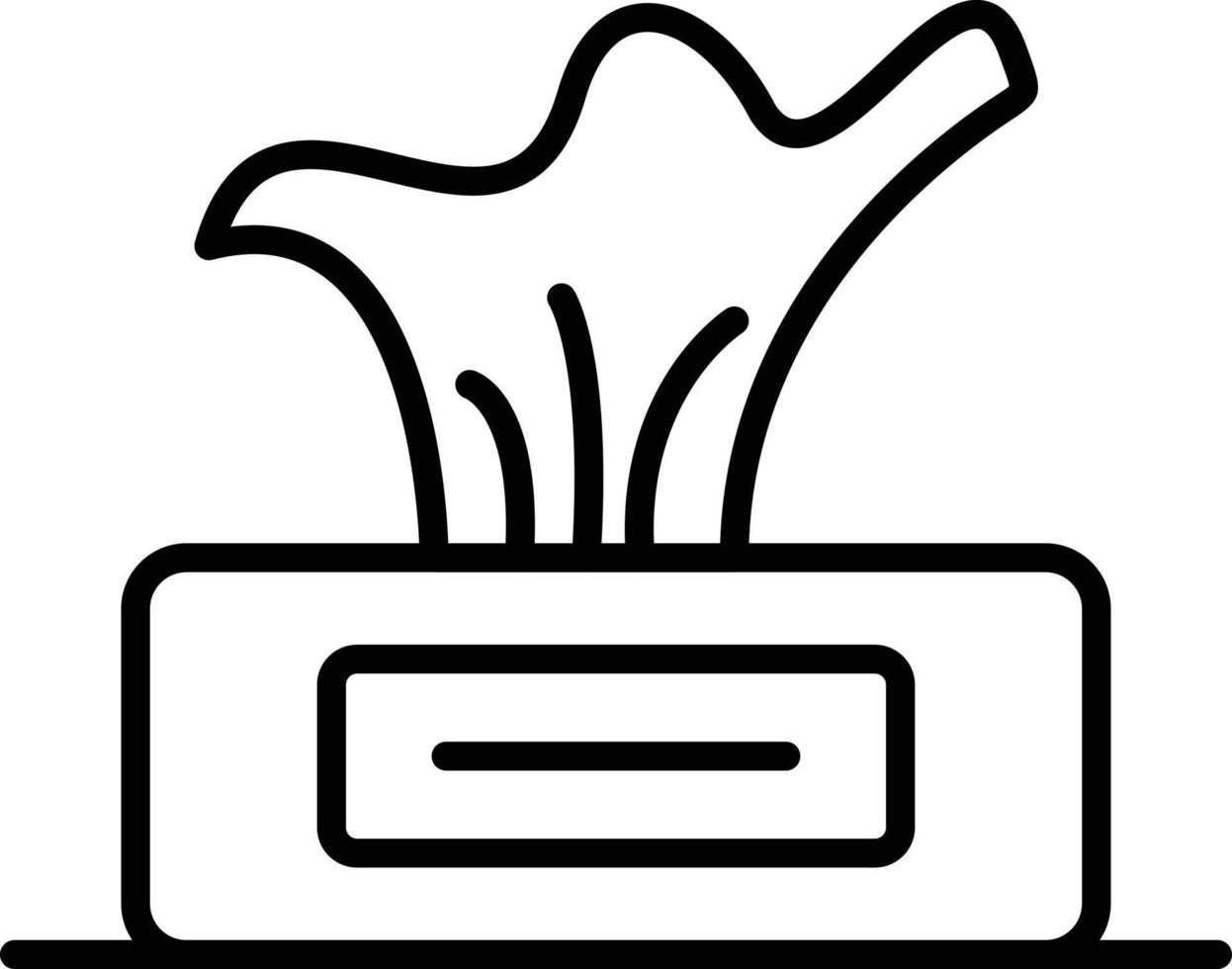 Tissue Box Outline Icon vector