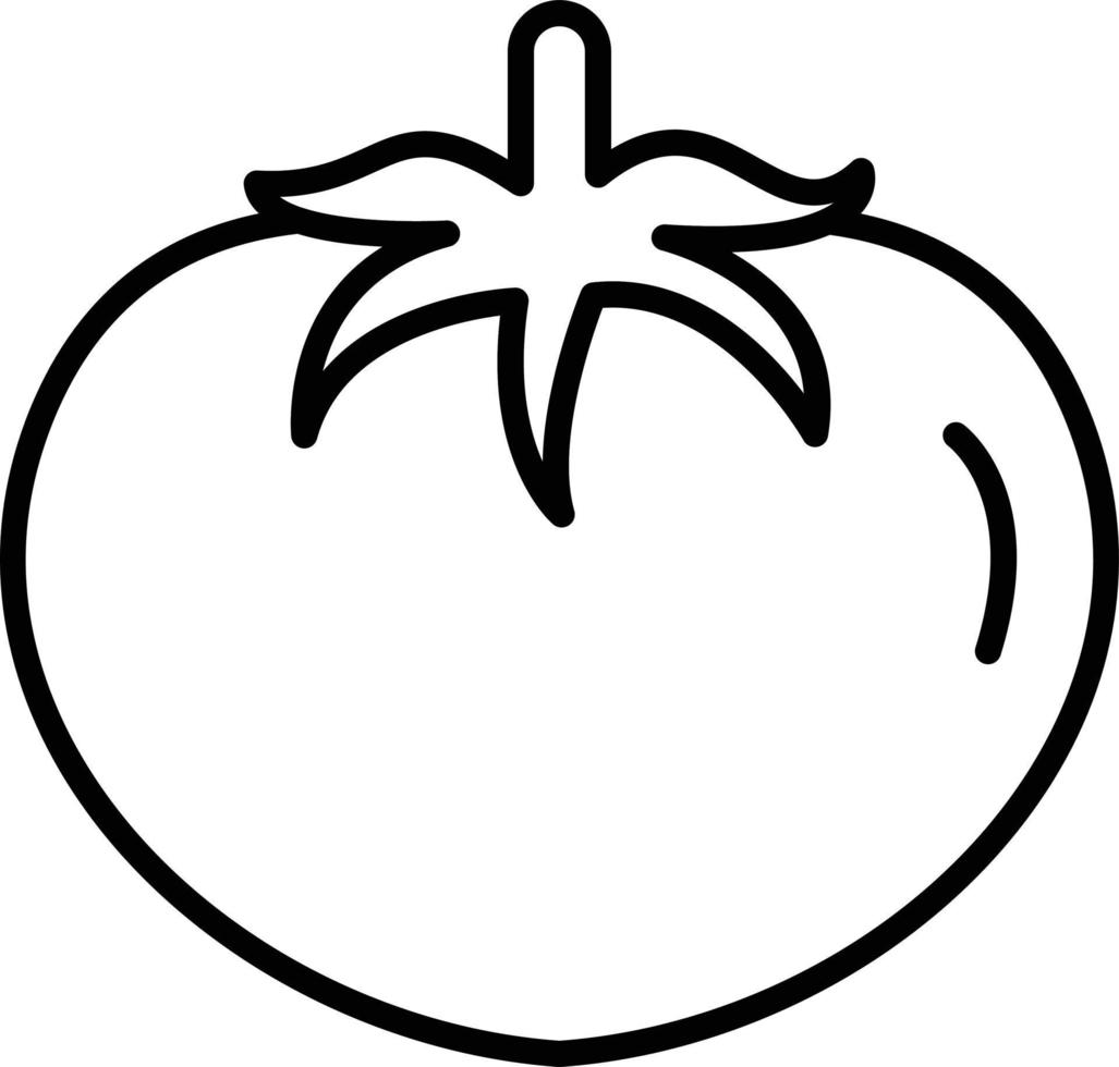 Tomato Outline Icon vector