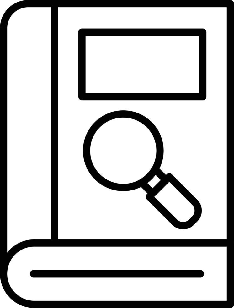 Search Book Outline Icon vector