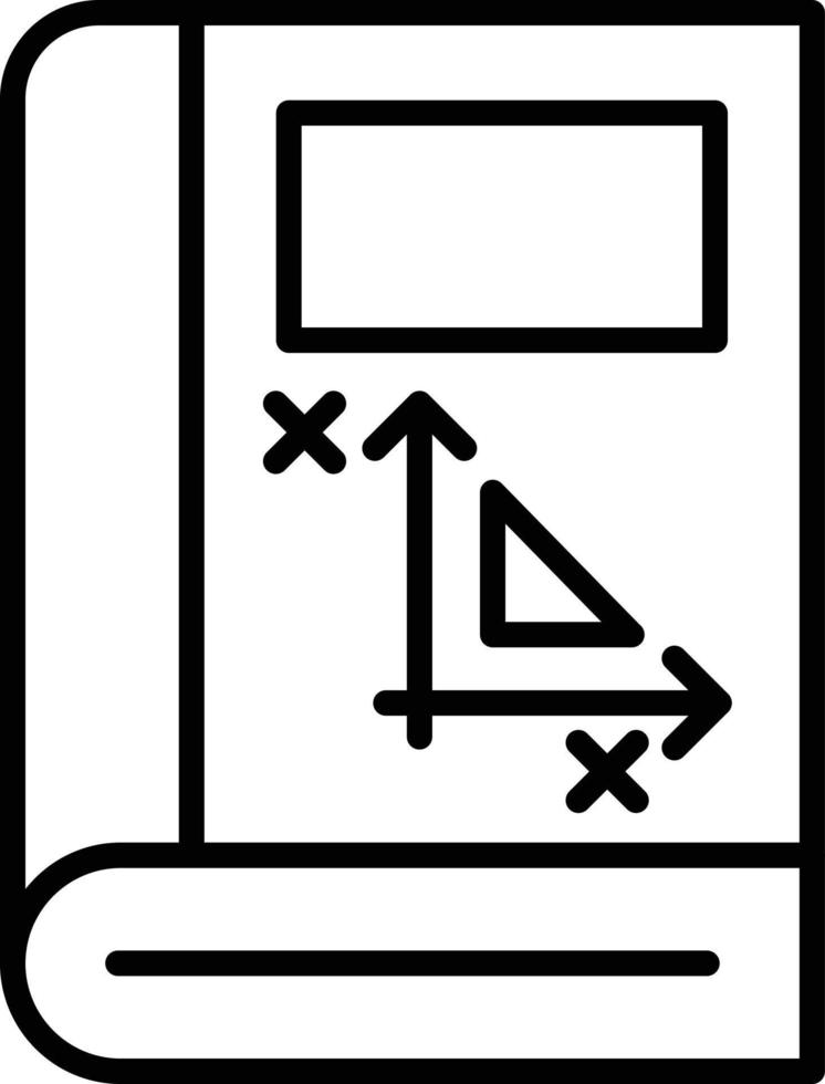 Algebra Book Outline Icon vector
