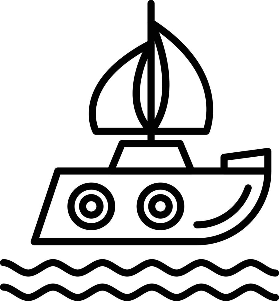 Sailing Outline Icon vector