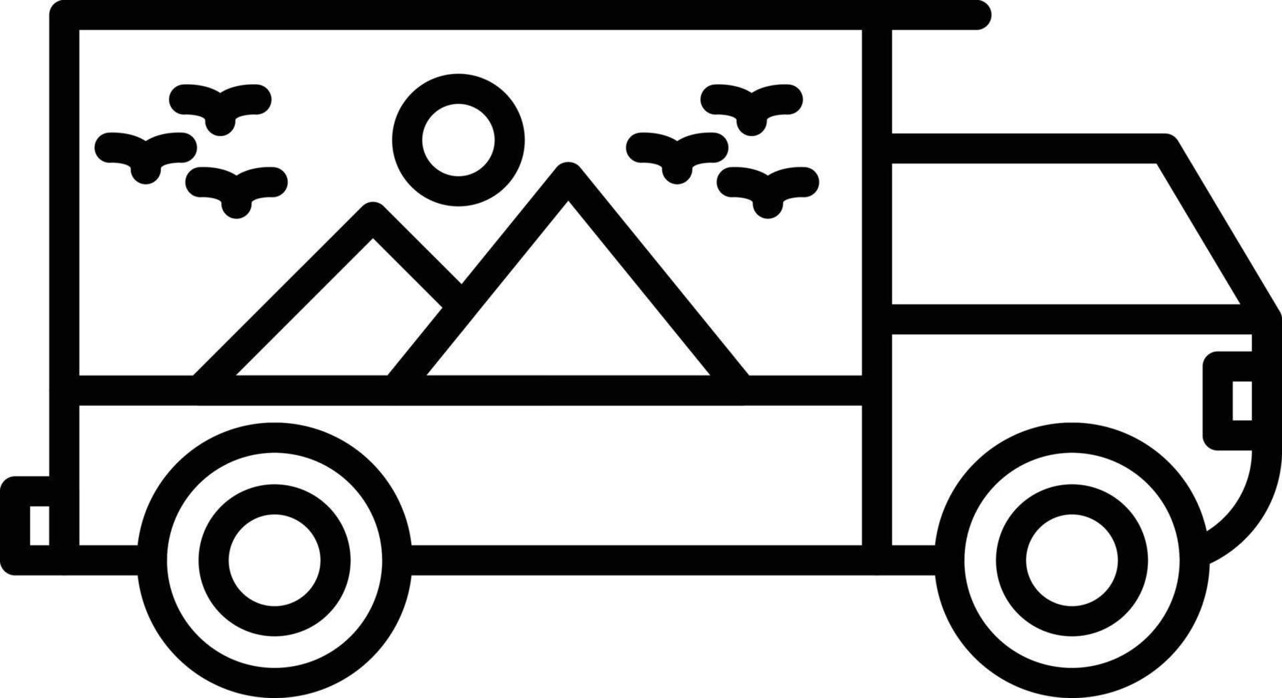 Truck Outline Icon vector