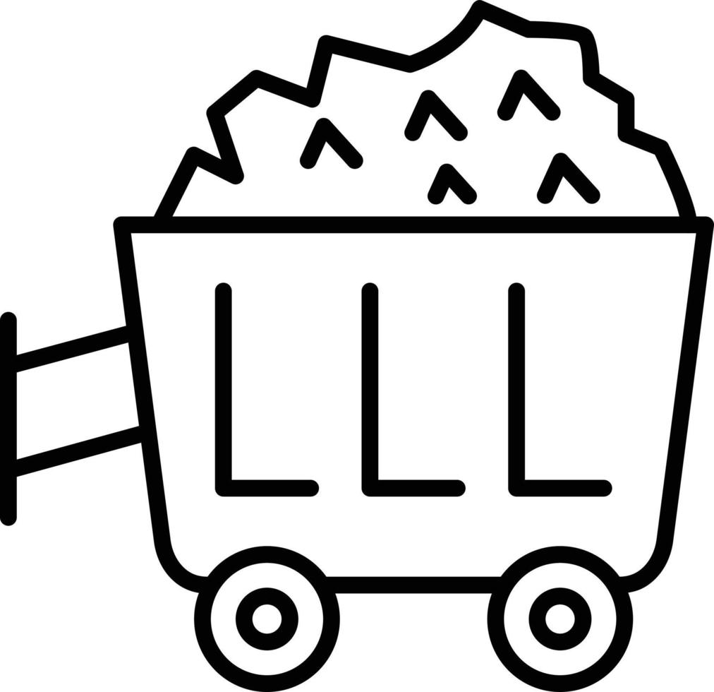 Coal Outline Icon vector