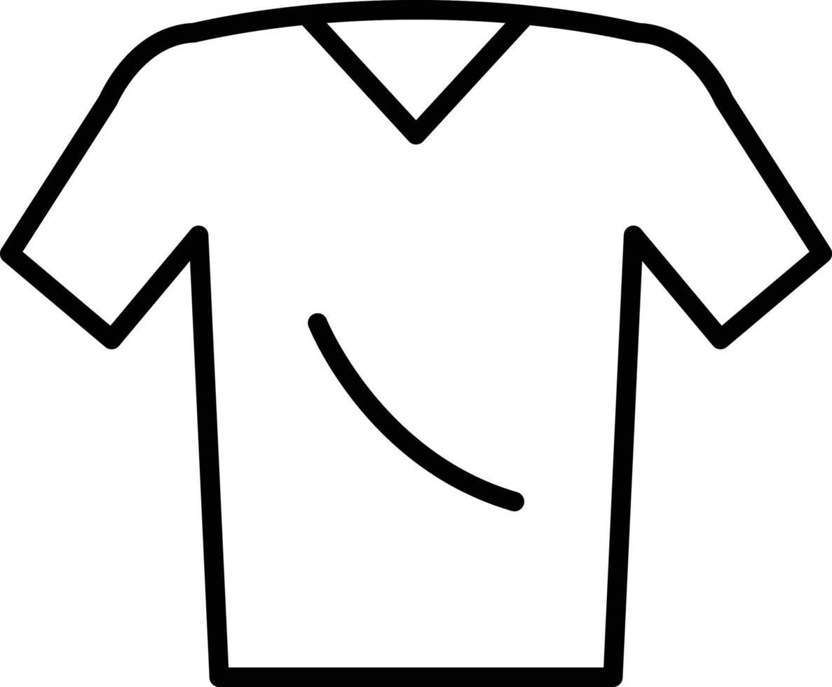 T Shirt Outline Icon vector