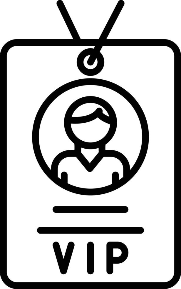 Vip Pass Outline Icon vector