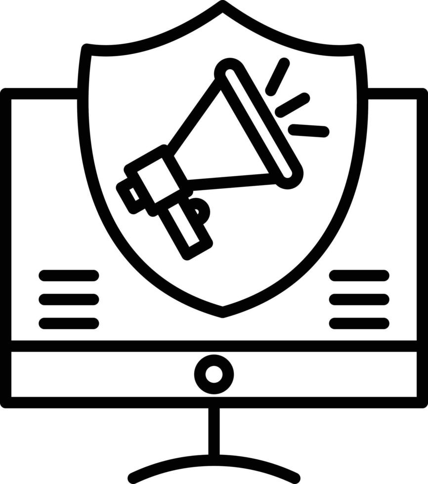 Security Outline Icon vector