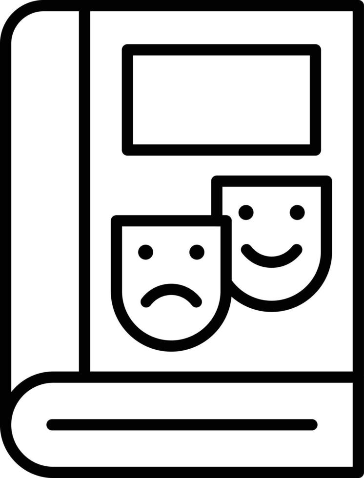 Comic Book Outline Icon vector