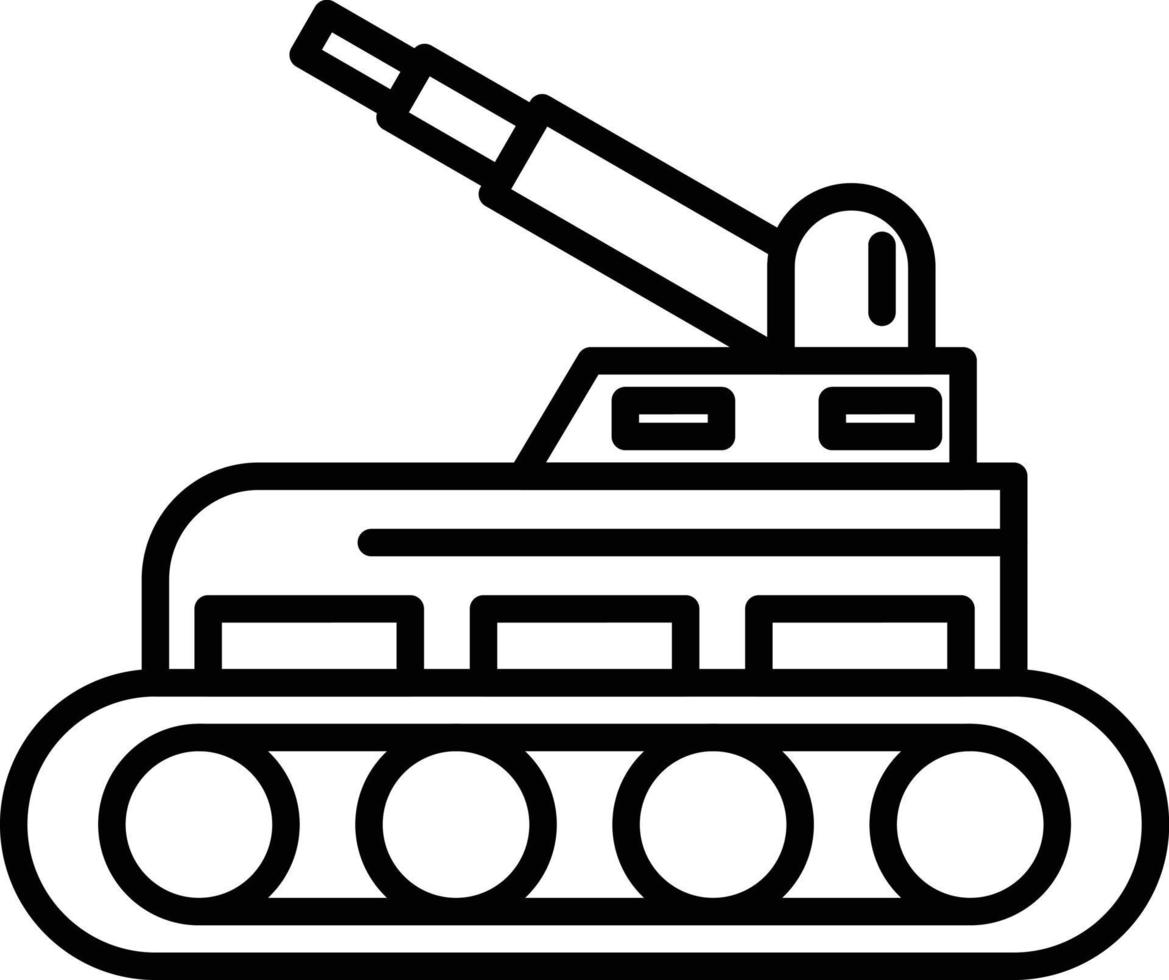 icono de contorno del tanque vector