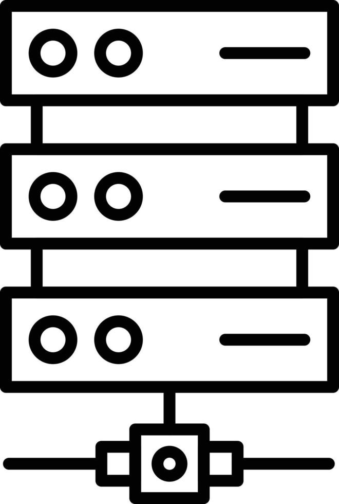 Server Outline Icon vector