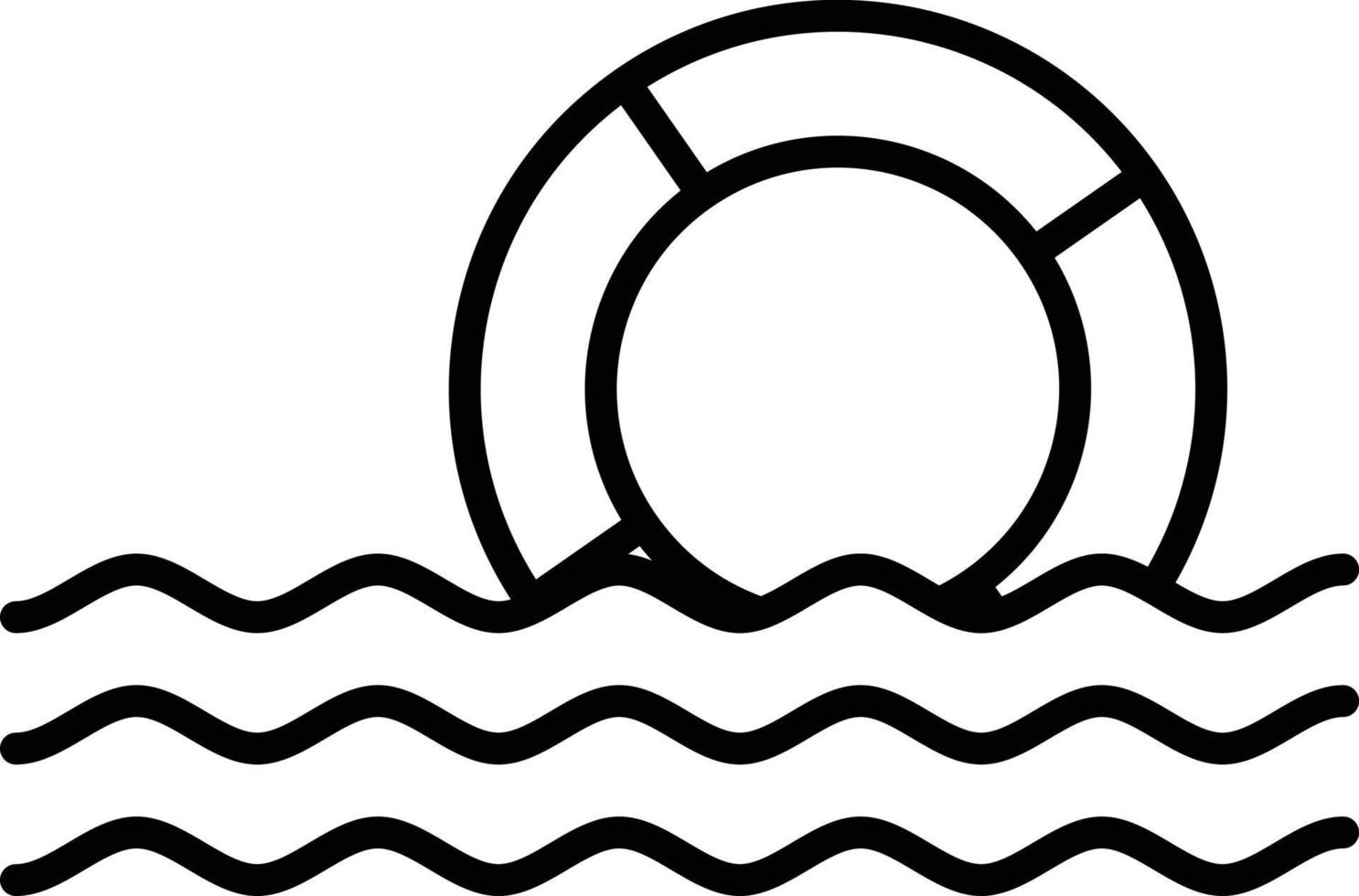 Float Outline Icon vector