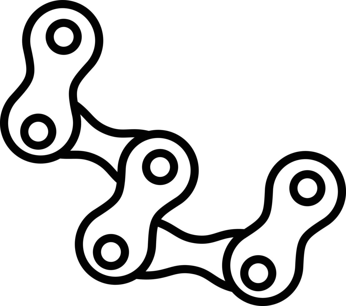 Cycle Chain Outline Icon vector