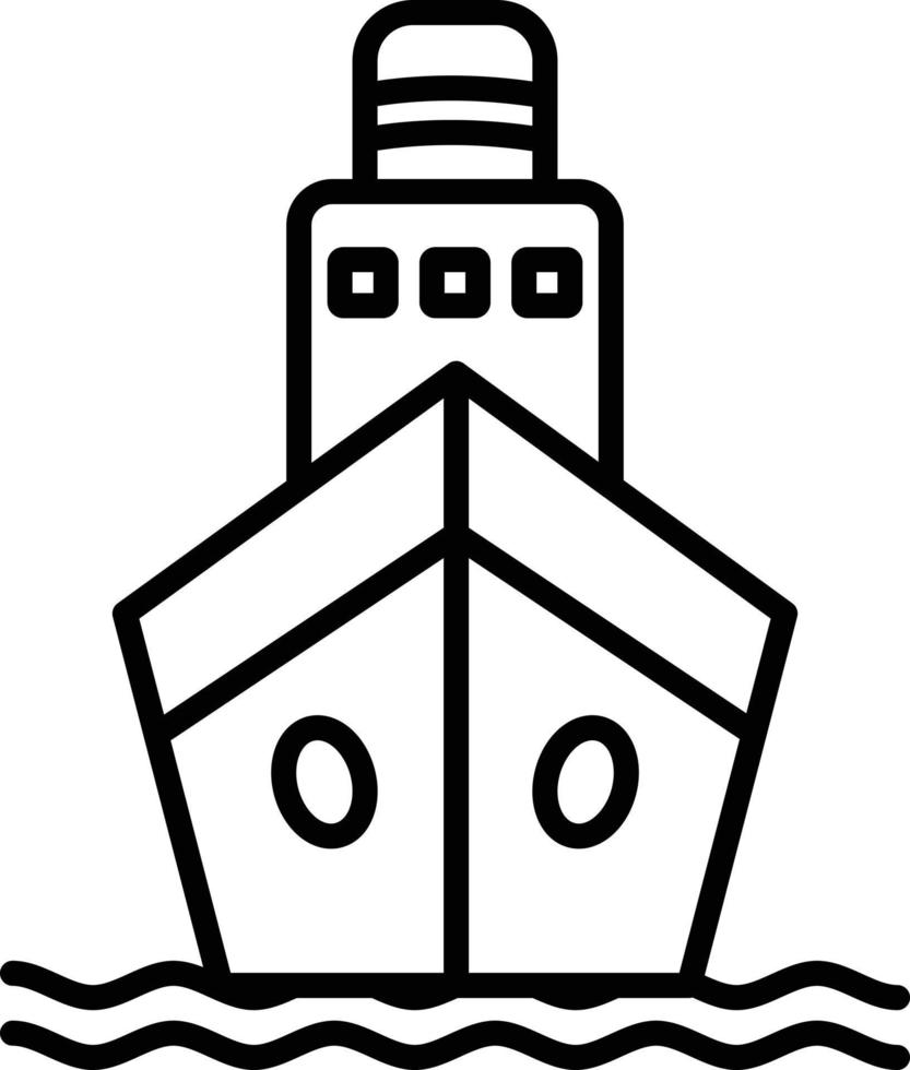 Ship Outline Icon vector