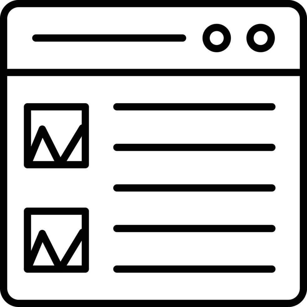 Native Advertising Outline Icon vector