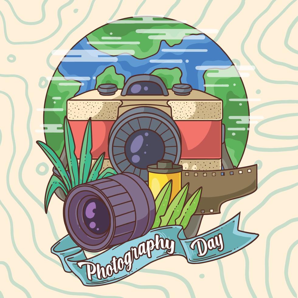 Photography Day Concept vector