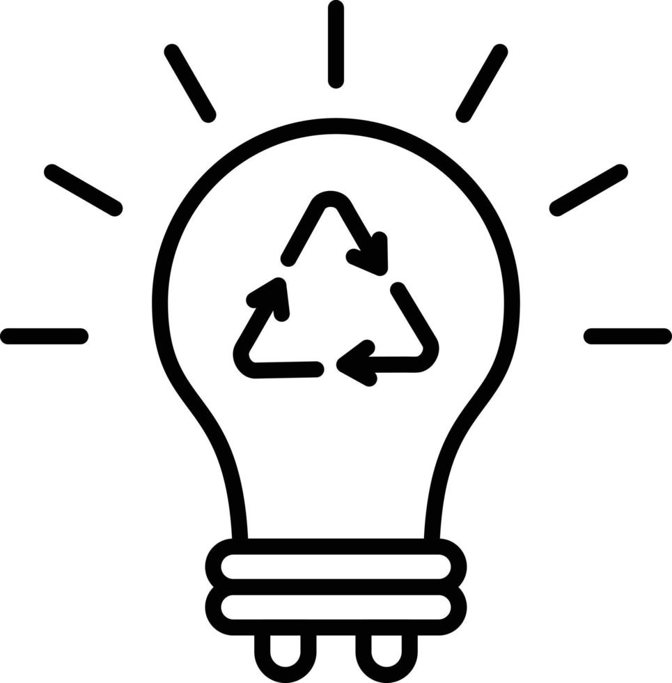 Light Bulb Outline Icon vector