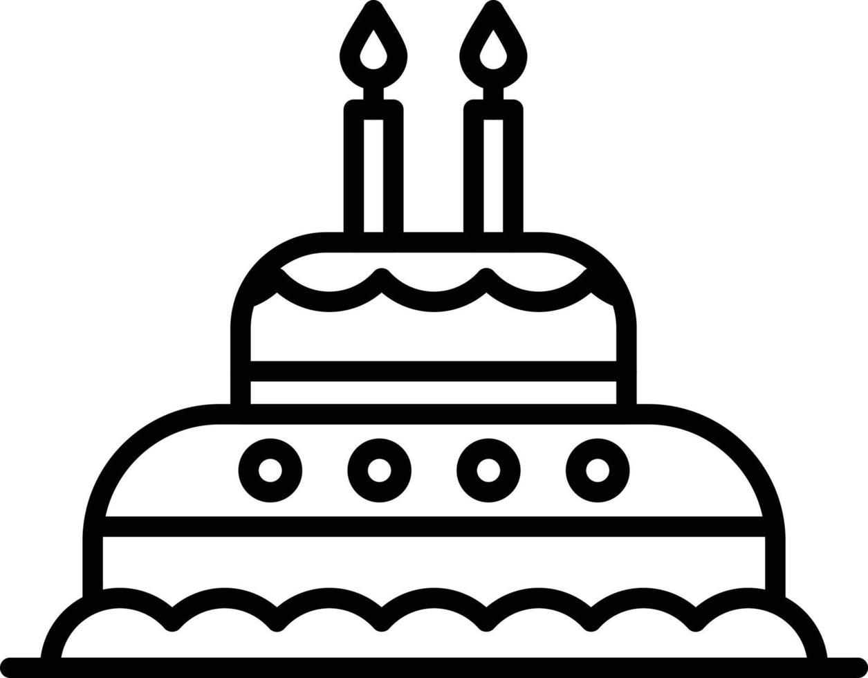 Cake Outline Icon vector
