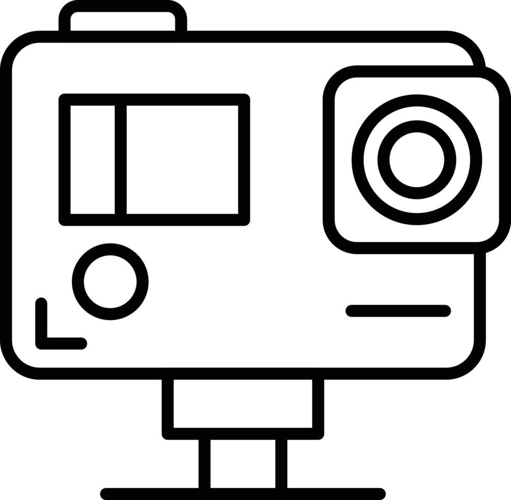 Action Camera Outline Icon vector